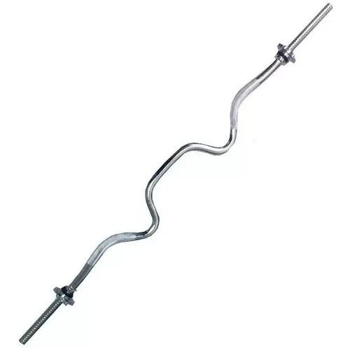 Miniatura 2 de Barra Curva Para Pesas Cromada 150cm